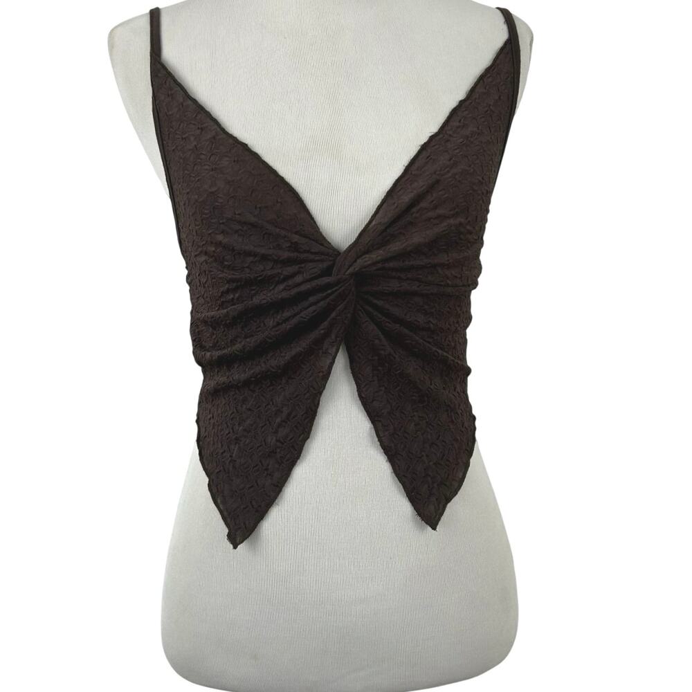 SHEIN Brown Twist Front Tank Top